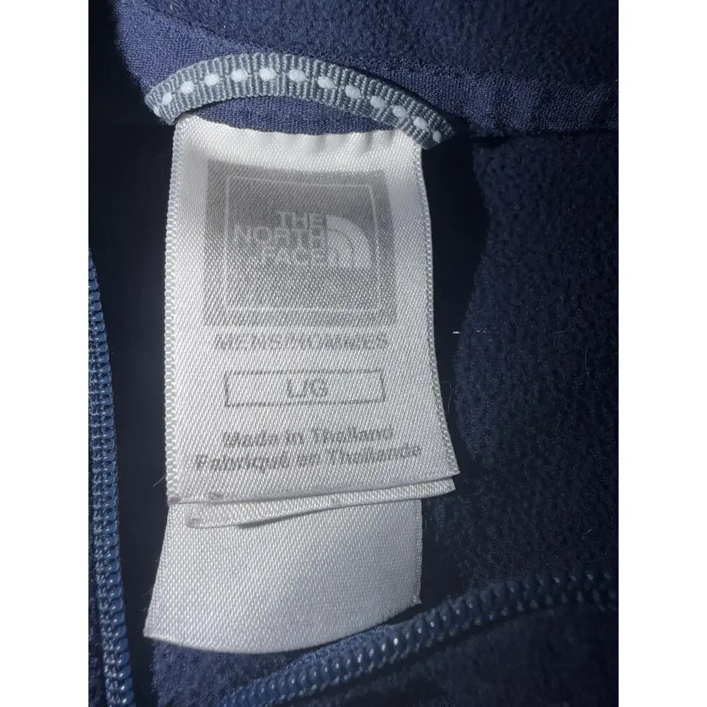 The north face men’s blue & black fleece pullover
